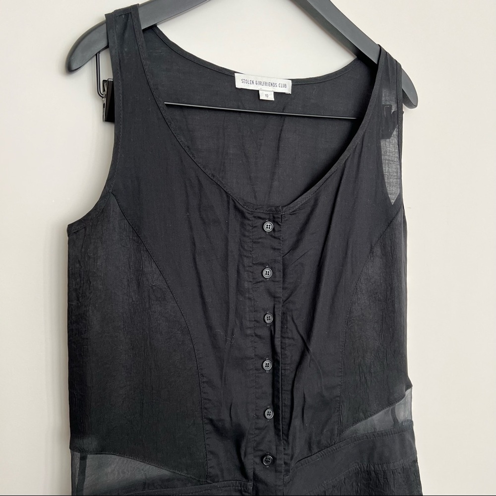 STOLEN GIRLFRIENDS CLUB Black Button Up Romper Size 10
